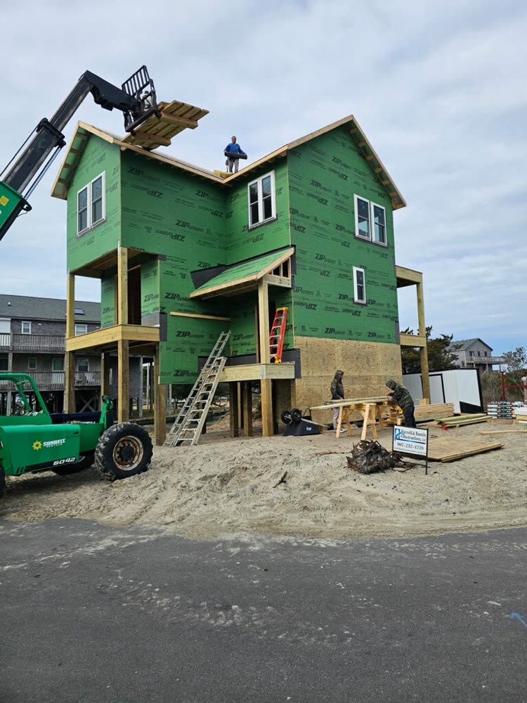 A house under construction